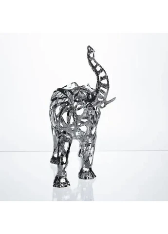 Декоративная фигурка Слон 25х10х25 см металлический серебристый Cyber-Skeleton No Brand (400977037)