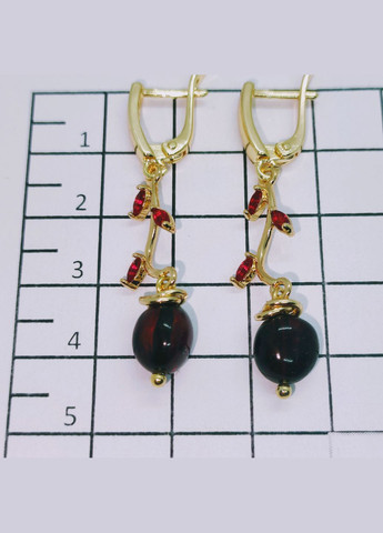 Серьги 3185 с натуральным янтарем MINOV (316653468)