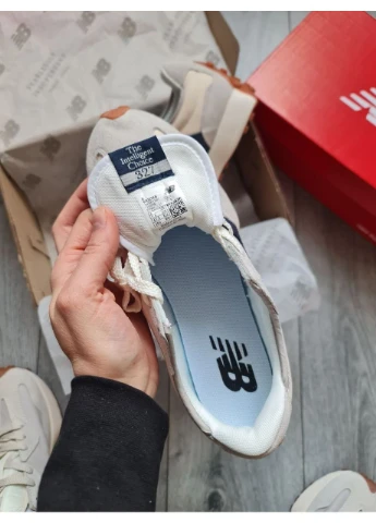 Білі кросівки чоловічі new balance 327 white/grey/navy нью беланс 327 білі демісезон No Brand