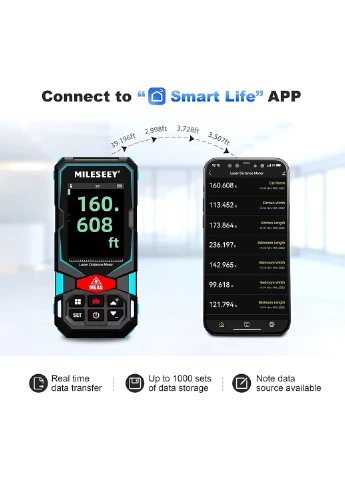 Лазерный дальномер рулетка Mileseey S7 100м с цветной камерой No Brand (402821062)