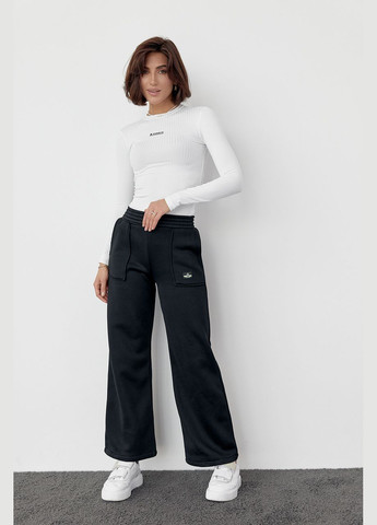 Трикотажные штаны на флисе с накладными карманами 58342 Lurex (280910227)