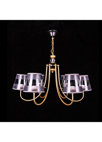 Классическая люстра с абажурами на 6 лампочек NH5510/6/GD+BK Ø690XH420/H670 No Brand (352230230)