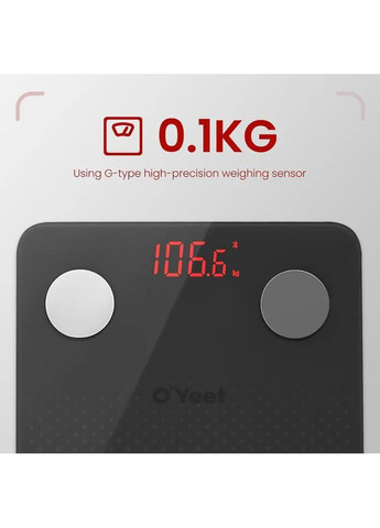 Весы для пола BS-OY01 Dark Grey Oyeet (338378177)