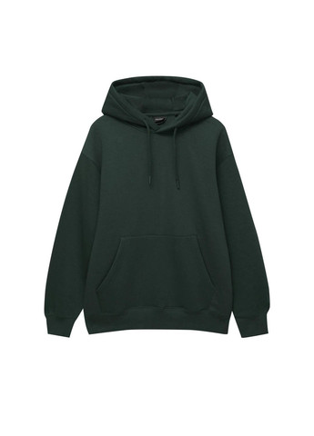 Худи флис,темно-зеленый, Pull & Bear (368158253)