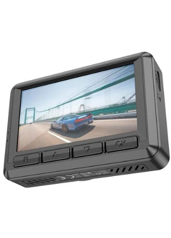 Автомобільний відеореєстратор DV3 Driving recorder with display (dual-channel) Black Hoco (386056481)