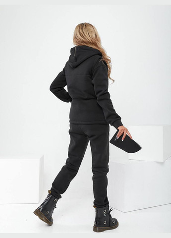 Жіночий прогулянковий трикотажний костюм четвірка чорний р.46/48 376951 New Trend (285711344)
