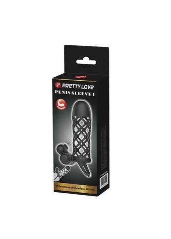 Презерватив многоразовый рельефный - Pretty Love Penis Sleeve I Black LyBaile (386470326)