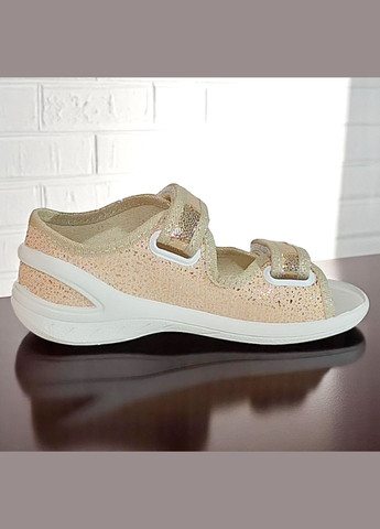 Ортопедичні відкриті тапочки капчики текстильні босоніжки на липучках для дівчинки Waldi (333035647)