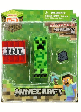 Фігурка Кріпер із блоком ТНТ Minecraft No Brand (282719806)