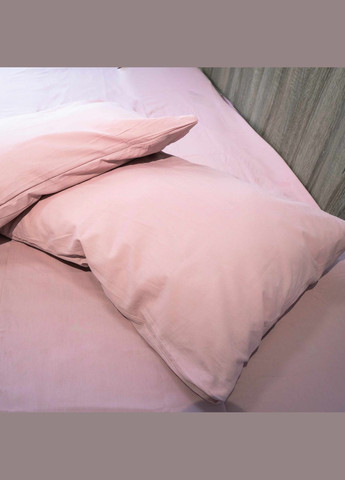 Комплект двуспальный постельного белья 180х215 Поплин 120 г/м2 Хлопок (Светлорозовый) 2 х 70х70 GM Textile (273378649)