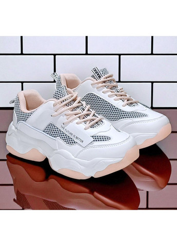 Білі осінні демісезонні ортопедичні кросівки для дівчинки підлітка Biki