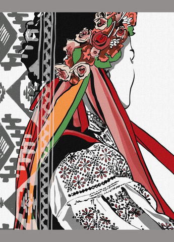 Патріотична картина за номерами Живопис по номерам 40х50 см Картина за номерами Квітуча краса Ідейка KHO2596 Идейка (308989269)