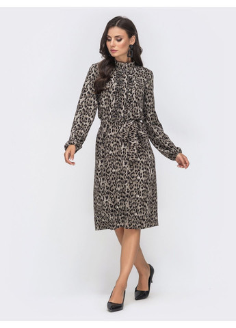 Сіра кежуал сукня Larionoff з тваринним принтом