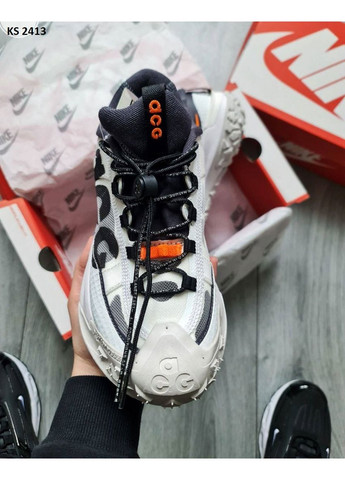 Білі Осінні кросівки чоловічі nike acg mountain fly 2 low white найк асж маунс флай No Brand