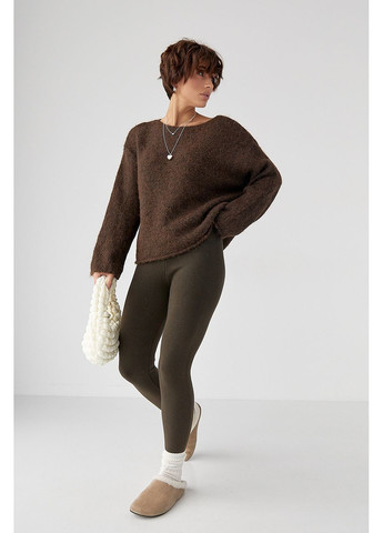 Трикотажные лосины с начесом - серый цвет Lurex (370602094)