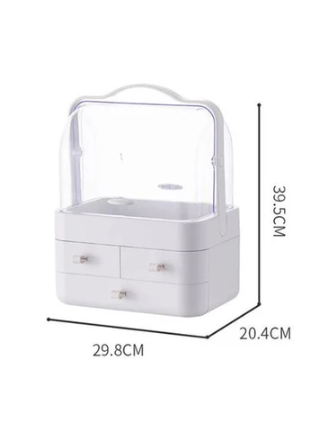 Скринька - органайзер для косметики з ручкою 757W-45 25×34×16см Білий YRE (385880922)