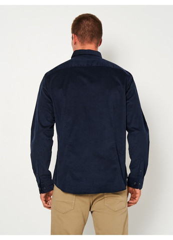 Темно-синяя кэжуал рубашка однотонная C&A