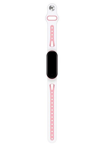 Ремінець Sport Style для Xiaomi Mi Smart Band 5/Mi Smart Band 6/Mi Smart Band 7 White-Pink (705174) BeCover (341488782)