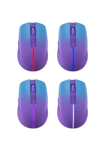 Мишка Mystery MM-301, бездротова Bluetooth+2.4G, 1600 dpi., 4кн., 500mAh, LED, фіолетова Defender (402649330)