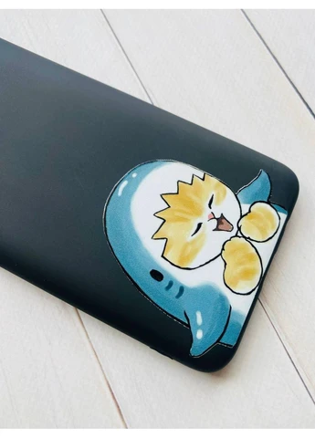 Матовый чехол на Samsung Galaxy M54:: Котёнок Акула (принт 376) CASE CONTROL (360659837)