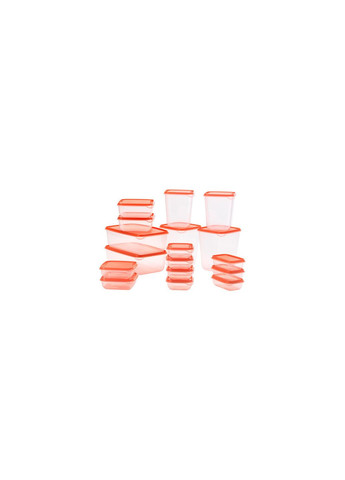 Набір пластикових контейнерів 17 шт помаранчевий IKEA (272150042)