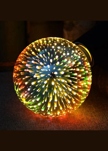 Лампочка 3D фейерверк (8803) / Лампа-нічник / Декоративна LED лампочка / Срібний X-level (329881532)