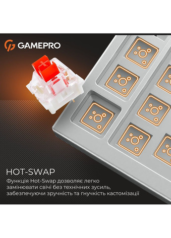 Клавіатура бездротова Genesis Joker Pro MK124G Pro Gray GAMEPRO (369723241)