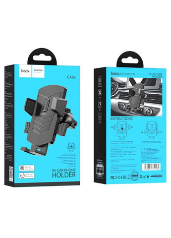 Автотримач для телефона one-button air outlet car holder (6931474751485) Hoco CA86 Davy (362219490)