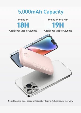Магнітна батарея 321 Magnetic Magsafe Powerbank 5000mAh iPhone 15/15 Pro/15 Pro Max iPhone 14/ 13/12 Series Black (A1310) Anker (299469588)