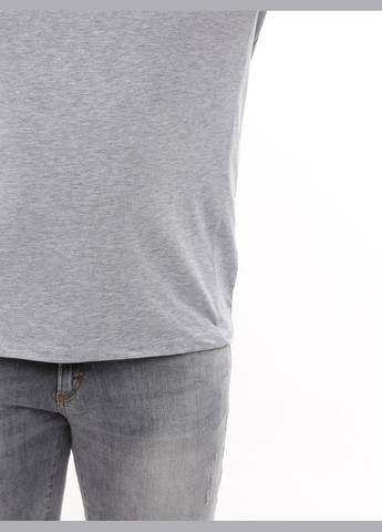 Серая футболка мужская серая однотонная прямая с коротким рукавом Jean Piere Пряма