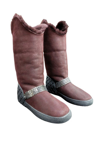 Зимние зимние женские высокие сапоги 37 (23,5 см) на цигейки казаки Sherlock Soon с цепочками