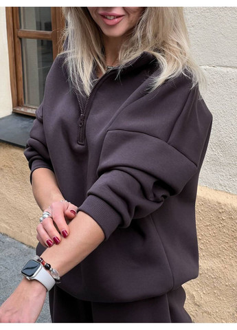Теплый костюм из тринитки на флисе Oversize Україна (367049346)
