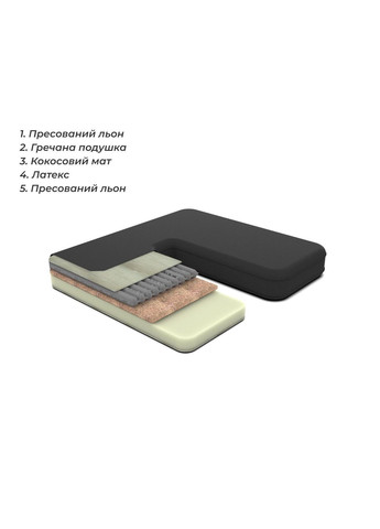 Ергономічна подушка двостороння Шеф Люкс. Сіра. Ekko Seat (353718972)