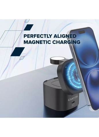 Бездротовий зарядний пристрій OnCharge 405 з адаптером White (CNS-WCS405W) Canyon (366828480)