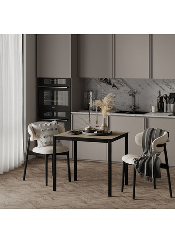 Обеденный стол Brevity Loft mini 670х750х670 Дуб винтаж оксид/Чёрный металл (TB03090000030) Art In Head (337309288)