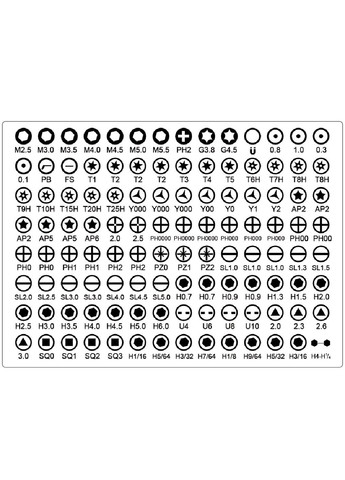 Набор инструментов прецизионных отверток в сумке чехле для ремонта разборки телефонов компьютеров 128 штук (479740-Prob) Unbranded (323190379)