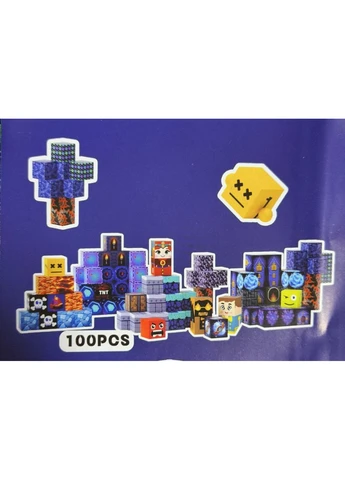 Магнітний конструктор Синій Замок Magnetic Building Cubes Blue Architecture Castle 100 шт + сумочка No Brand (369474151)