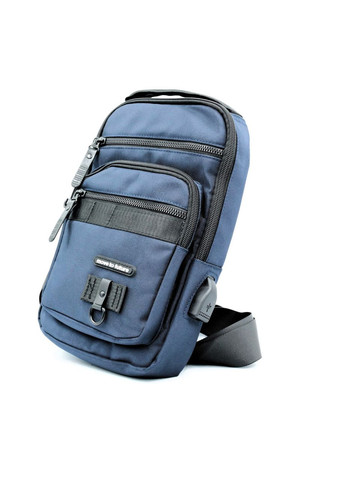 Сумка-слинг Синяя водонепроницаемая нагрудная сумка через плечо для мужчин и женщин с разъемом USB ProDobro (364668239)