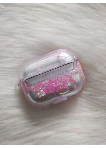 Чохол для навушників з блискітками рожевий Trends Airpods Pro (360897072)