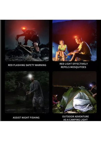 Фонарь налобный BL 123 аккумуляторный с датчиком движения и красным светом Bailong (323486101)