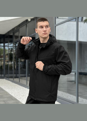 Черная демисезонная демисезонная легкая куртка без утеплителя Vakko