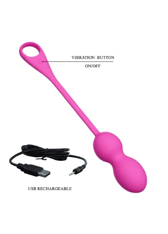 Виброшарики Elvira Vibrating Egg Pink (App) Pretty Love (383101693)