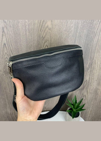 Жіноча сумка бананка з натуральної шкіри з внутрішньою кишенею нагрудна блакитна (sku_1116Д) No Brand (330576538)