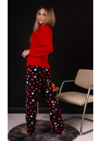 Червона зимня піжама жіноча червона кофта + брюки No Brand Жіночі піжами