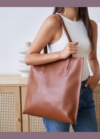 Жіноча сумка з довгими ручками на одне відділення руда «Маель» WeLassie (301425621)