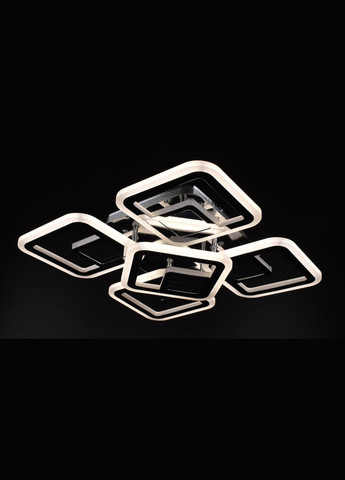 Люстра светодиодная потолочная LED светильник для квартиры на потолок лэд с пультом 26024 Хром 10х40х40 см. Sunnysky (364494672)