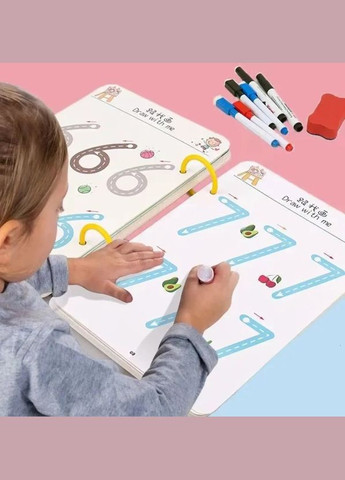 Розвиваюча книга Монтессорі Busy Book пиши-стирай Stroke Line dot to dot No Brand (303425543)