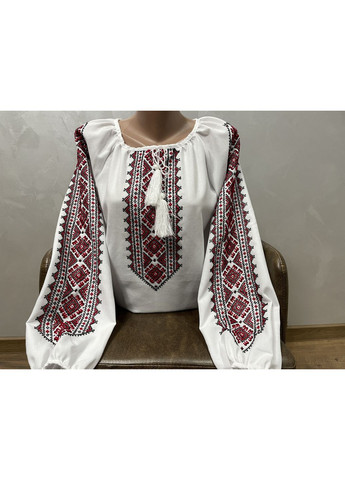 Біла жіноча вишиванка на білому полотні ручної роботи ж-2737. m (371907748)