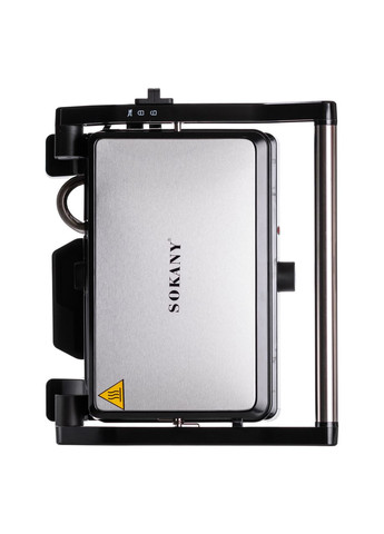 Прижимной электрогриль с антипригарным покрытием 1500 Вт SK-08026 Серебристый Sokany (360455179)