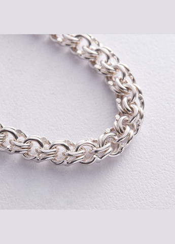 Срібний браслет плетіння Бісмарк 14161 17 17 Oniks (264023708)